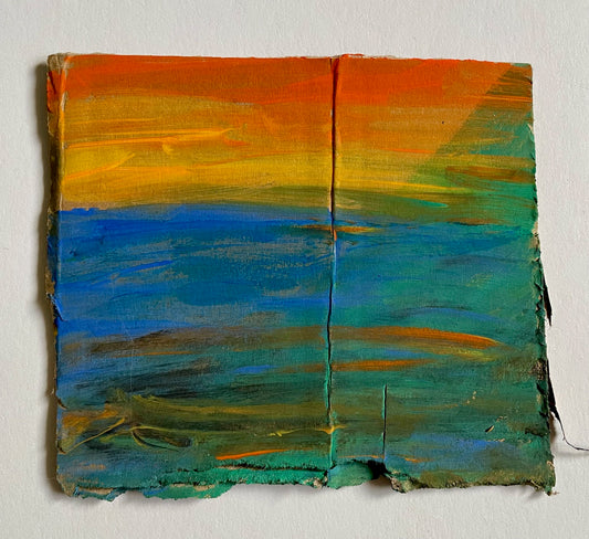 Orange Night - 4.5" x 5.125", with varied edges